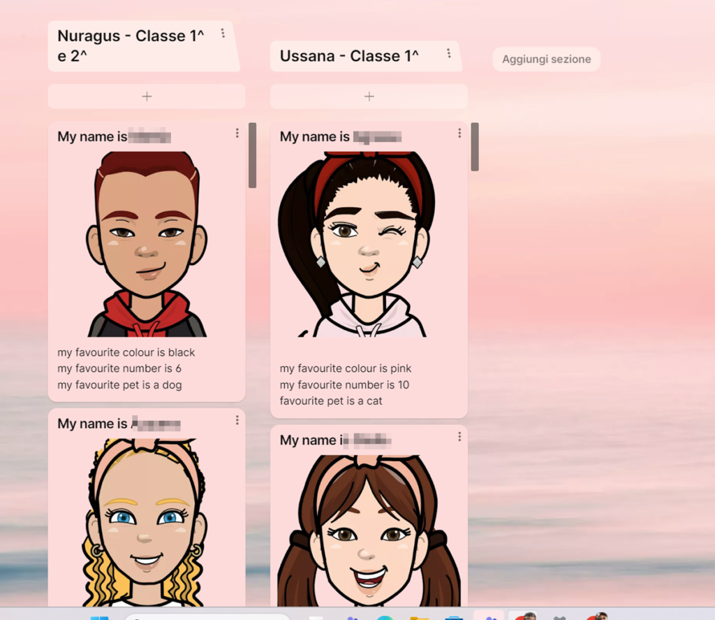 padlet con gli avatar